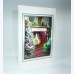 Extraordinary Rare Art Foil 3D High Quality Xmas New Year's Cards "Fireplace"