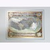 Stunning Art Foil 3D Xmas New Year's Cards "World Map" 